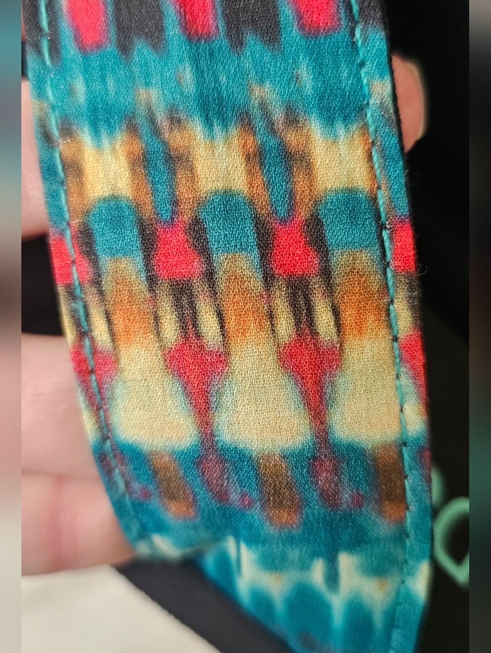 Rocket Dog Black Flip Flops with Turquoise Multicolor Straps 10 - Never Worn - Picture 2 of 4